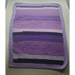 Handmade Purple Afghan 48x35 • Crochet Lap Blanket Throw